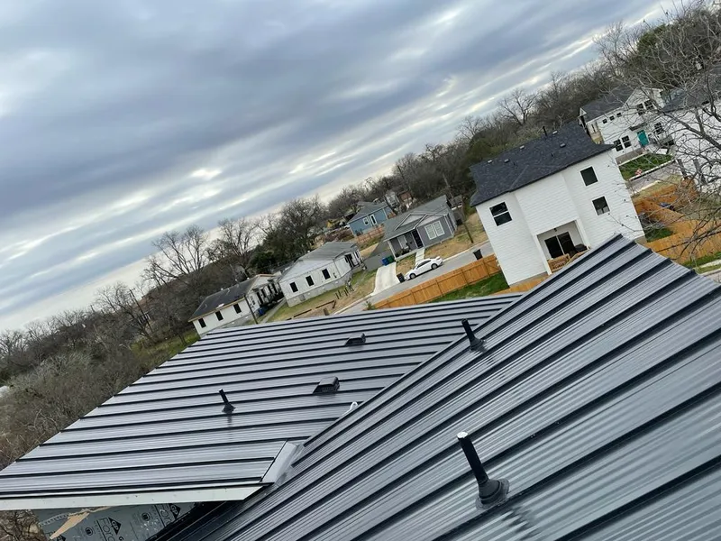 Standing seam metal roof panels with vents for Skylight Repair in North Charleston